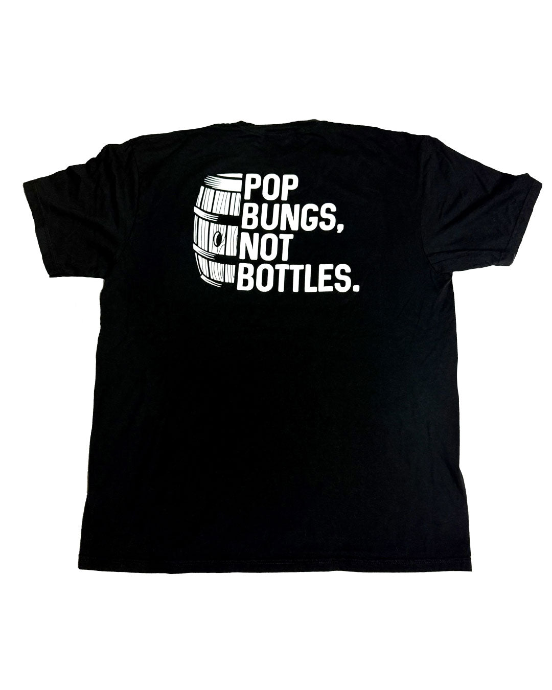 Shortbarrel "Pop Bungs, Not Bottles" Pocket Tee (Medium)