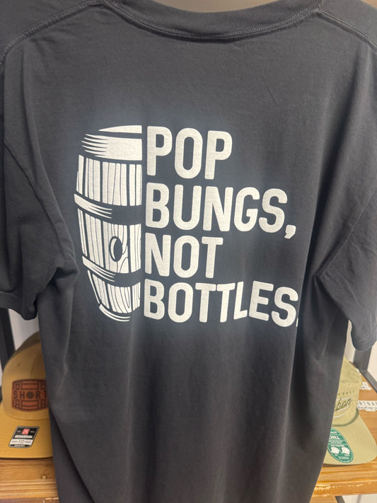 Shortbarrel "Pop Bungs, Not Bottles" Pocket Tee
