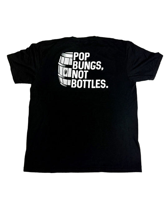 Shortbarrel "Pop Bungs, Not Bottles" Pocket Tee (Large)